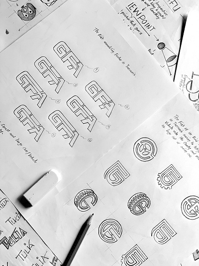 GFA SKETCHES branding logo showcase logoawesome logodesign logodose logoexcellent logoexpose logogrid logoimport logoinspirations