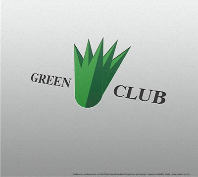 GREEN CLUB LOGO branding club design flat illustration logo typography vector