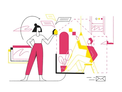 MVP 2d art article design design drawing illustration mobile mvp ui ux vector