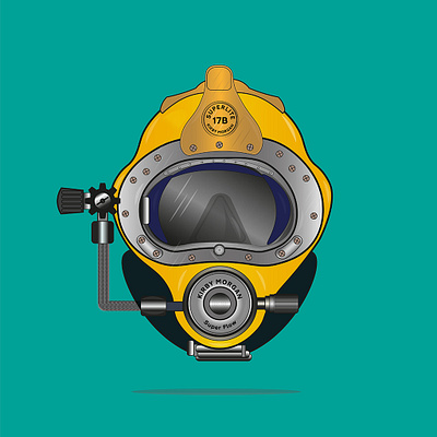 Kirby Morgan Superlite 17B 17 digital art digital illustration diving helmet superlite