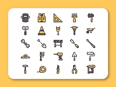 Construction Icon Set appliance construction design icon iconpack iconset tool