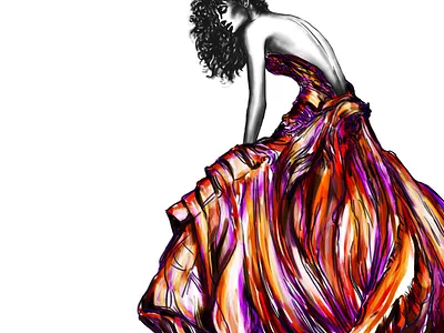 Dress design adobe photoshop art beautiful character design colorful digital art digital illustration drawing dress dress design fashion fashion illustration illustration painting