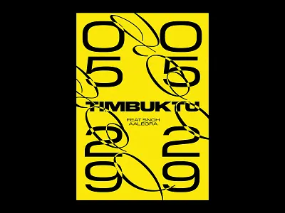 Timbuktu & Snoh Aalegra poster black branding handwritten identity music numbers script type typography yellow