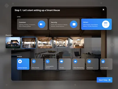 Smart House Application Concept. app app design blur card design interface ios mobile product smar house smart ui