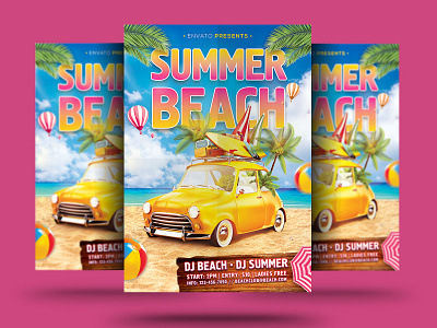 Summer Beach Flyer beach beach flyer beach holiday beach party club flyer island nightclub party party flyer poster psd sea sky summer summer car summer event summer holiday summer party summer poster