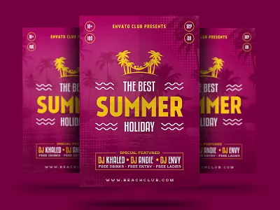 Summer Holiday Flyer beach beach flyer beach holiday beach party club flyer island nightclub party party flyer poster psd sea sky summer summer car summer event summer holiday summer party summer poster