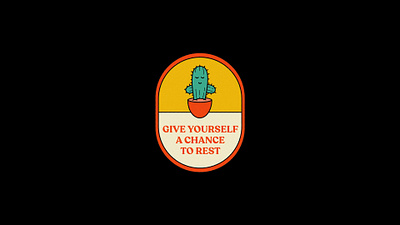 Give yourself a chance to rest cactus graphic design graphic quote poster quote rest typography typography poster