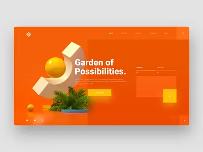 Garden of Possibilities - Web Design Concept app branding concept design garden icon interaction interactive minimal portfolio ui ui design uiux userinterface ux web website website design