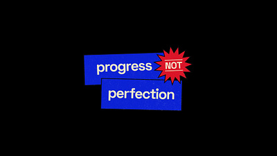 Progress not perfection graphic design graphic quote poster progress quote typography typography poster