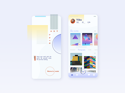 App for creative people app app design art clean ui creative design inspiration interface minimalism mobile app mobile app design ui uidesign uitrends ux uxdesign