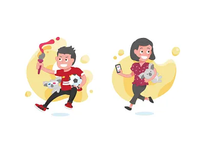 Personal Avatar artwork avatar character couple design illustration personal profile social media vector