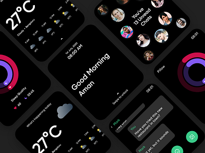 Apple Watch Morning Screens abstract app apple apple watch design dribbble minimal morning routine smartwatch ui uiux ux