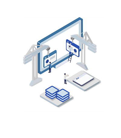 Process building application business business design design deutschland editorial design illustration illustrator isometric isometric art isometric design isometric illustration process processing team team work teambuilding teamwork typography vector