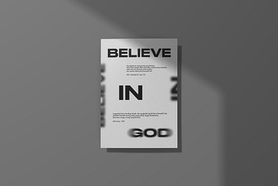 BELIEVE IN GOD branding card design designer font graphicdesign greetingcard layoutdesign poster poster art posterdesign typography vector