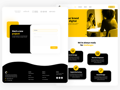 Digital Agency - Landing Page design ui uidesign ux ux design web web design webdesign website website builder website concept website design websites