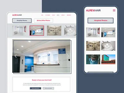 Gallery section adaptive design (Desktop/Mobile) design gallery hair transplant healthcare hospitals interaction medical tourism popup responsive tabs thumbnails ui ux