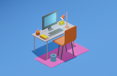 back to work 3d 3d art 3d illustration 3dillustration blender illustration