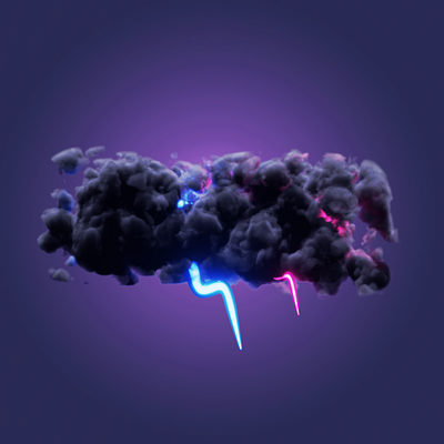 Monsoon Clouds 3d 3d art b3d blender3d cloud cloudy design illustration lightning monsoon practice rain storm