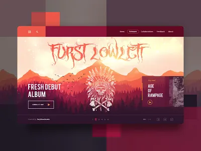 Music label website art artwork collage concept art design illustration photoshop ui ux web design website