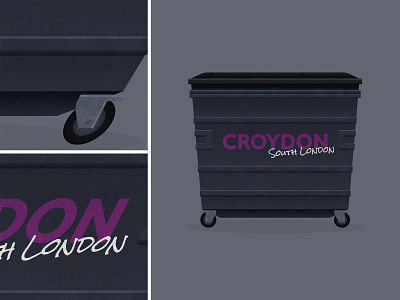 Croydon bin croydon illustration illustrator southlondon