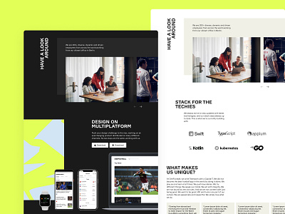OneFootball Jobs careers components desktop edgy jobs modules pattern webdesign website