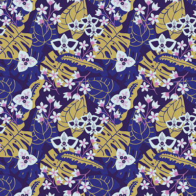 Tropical pattern decorative design floral flower nature pattern seamless simple surface design texture