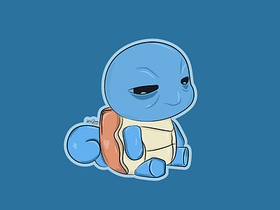 Squirtle meme - Ilustración. art digital arte digital design desing graphic diseño gráfico illustrator ilustración pokémon squirtle