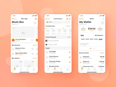 Makeapp Wireframe Kit (Free Demo) contact kit mobile music prototyping templates ui wallet wireframes