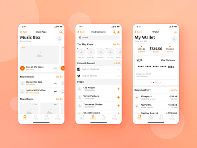 Makeapp Wireframe Kit (Free Demo) contact kit mobile music prototyping templates ui wallet wireframes