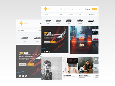 Zap-Car marketplace app car cars design designinspiration minimal typography ui ux uxdesign web