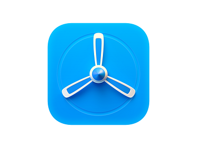 TestFlight Icon 3d airscrew apple big sur icon ios neomorphism propeller skeuomorphism testflight