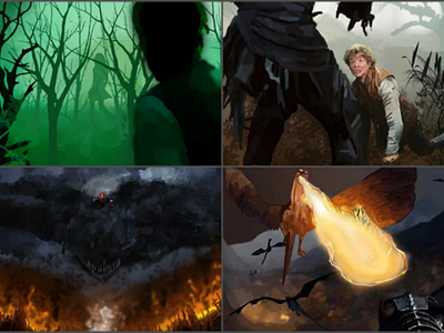 Digital painting_ eragon movie illustration 3 attack book combat dark darsa digitalart digitalpainting dragon enemies eragon evil finalcombat forest illustration movie painting war