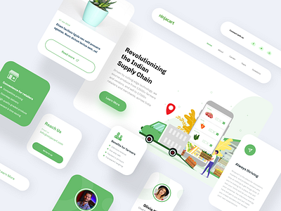 UI Components agriculture atomic design cards clean components design system farm farming illustraion logistics minimal molecules organism shadow simple supply chain ui ux web website