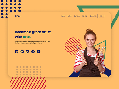 School of Arts, Hero Section design ui ux web webdesign