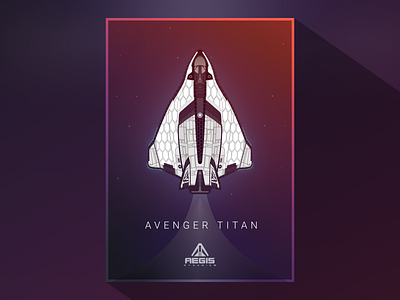 Avenger Titan Vector ship space star citizen stars vector illustration