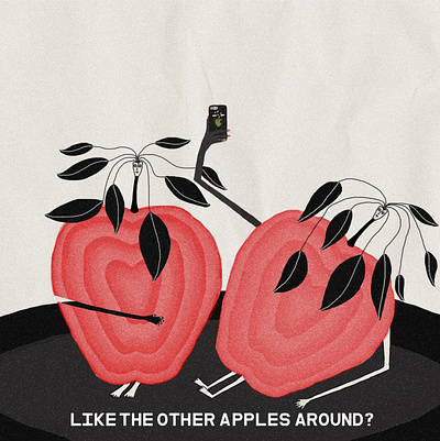 daily question 11 apple apples fruit graphic design illustration pink