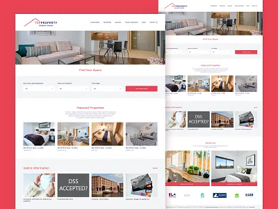 Letting Agency | Logo & Website Redesign Concept branding dailyui dailyuichallenge design logo minimal properties ui ux uxdesign web website website concept website design website redesign xddailychallenge