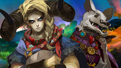 Pyre -> thumbnail style art cartoon design game game art games gaming icon illustration manipulation thumbnail