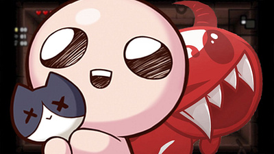 Binding of isaac -> thumbnail style cartoon dark design fan game game art games gaming illustration manipulation thumbnail