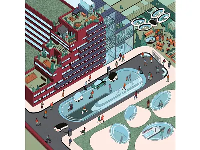 Innovative Thinking agriculture architectural illustration community garden compost design guidelines eco graphic design green roof illustration innovations innovative innovative design renewable energy smart car smart city solar panel technology urban design urban planning urban sketching