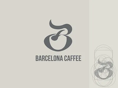 B+Coffee b letter b letter logo b logo b mark barcelona branding caffè coffee coffee cup coffee logo golden ratio logo logo design logotype negative space logo spoon