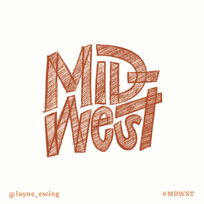 MID-west app design hand lettering illustration lettering midwest midwestern procreate typography