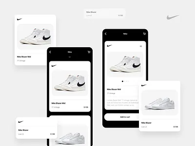 Nike Concept | Product Card App android animation app branding clean concept creative design ecommerce ecommerce app ecommerce shop ios mobile nike shop ui ui ux ui design ux web
