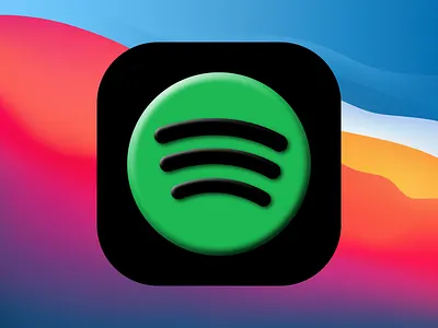 Big Sur Spotify Icon big big sur branding design green icon mockup spotify sur vector