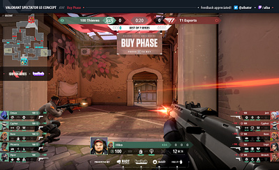 Valorant Spectator UI Concept fps gaming hud spec spectator spectrating ui
