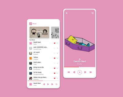 Music android android app app design figma music ui