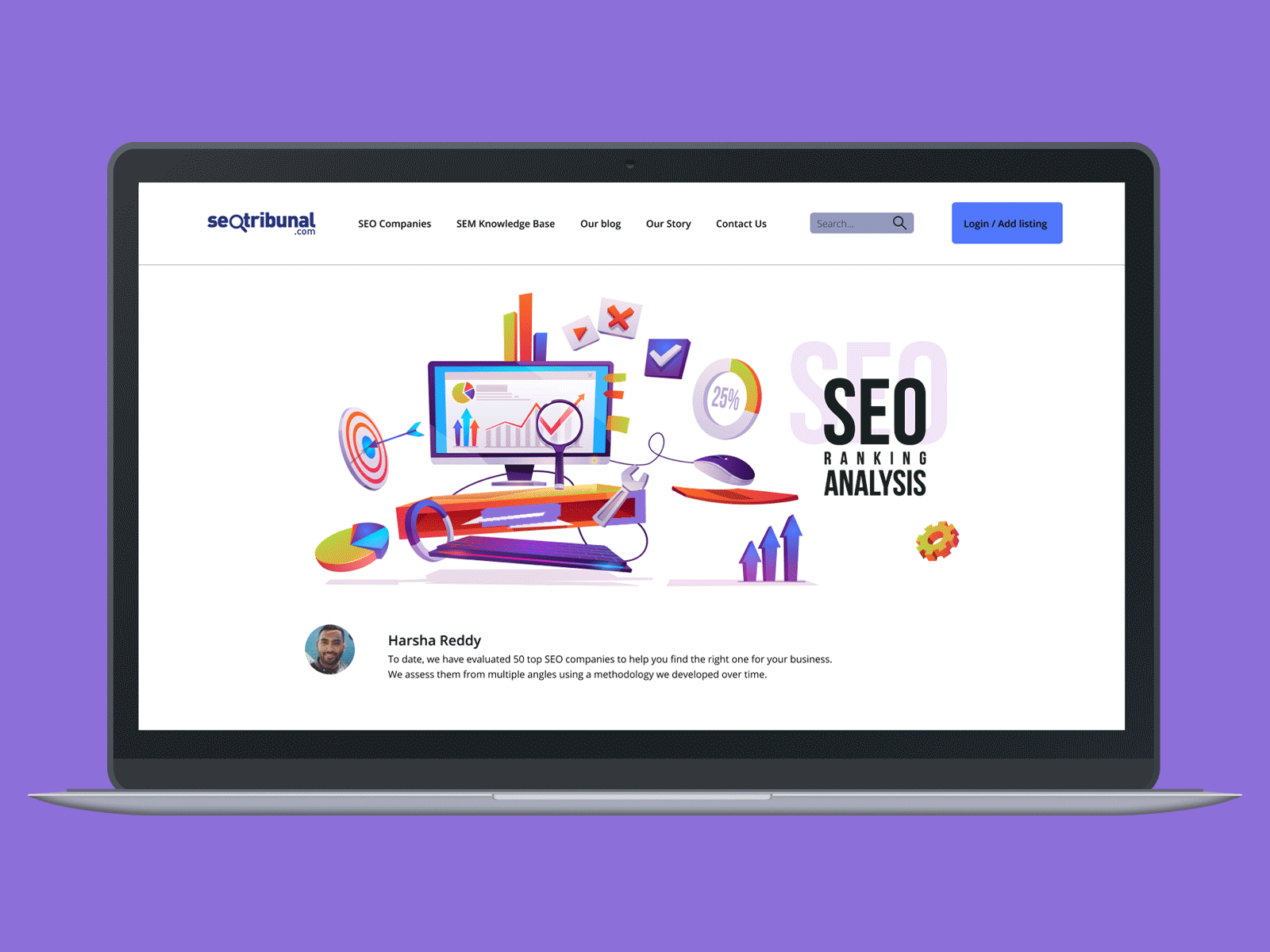 Seotribunal landing page design illustration landingpage logo serbia ui ux web web design website