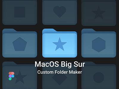 MacOS Custom Folder Maker for Figma branding design figma graphic gumroad illustration