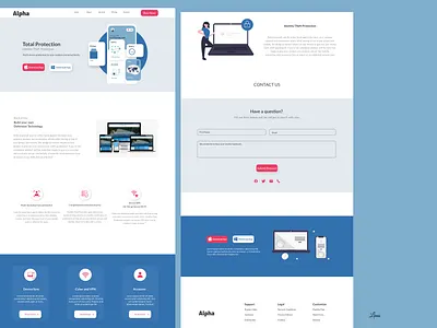 HNG Project. Antivirus Website Landing Page app design ui ux web website