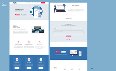 HNG Project. Antivirus Website Landing Page app design ui ux web website